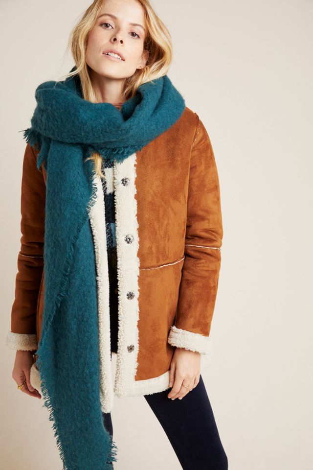 Carraway Boucle Fringed Scarf #1