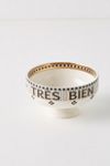 Bistro Tile Stoneware 24k Gold Accent Bowl