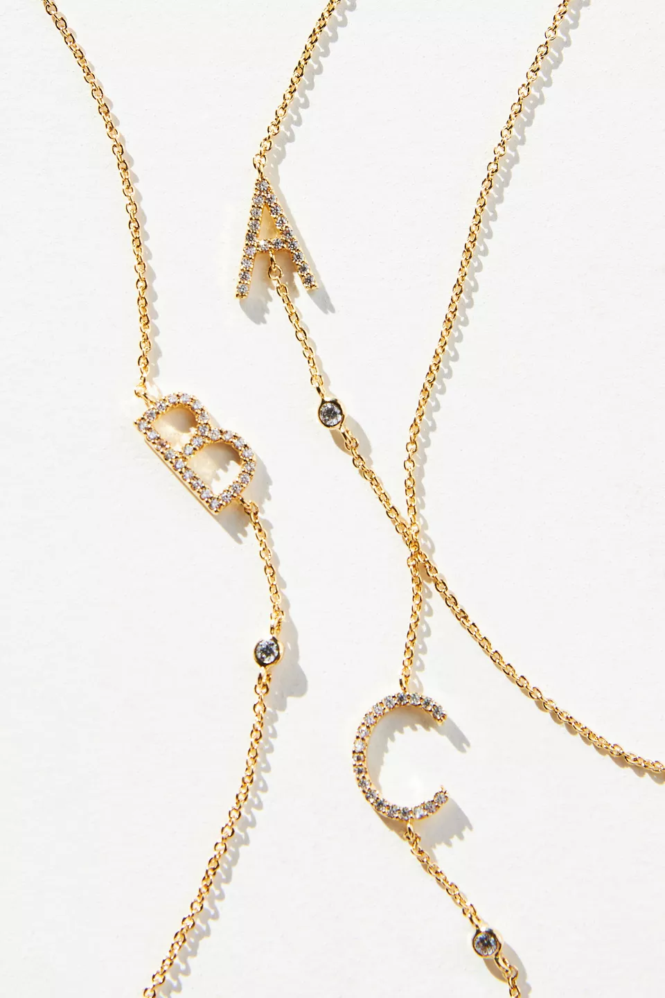 Anthropologie Delicate Monogram Necklace