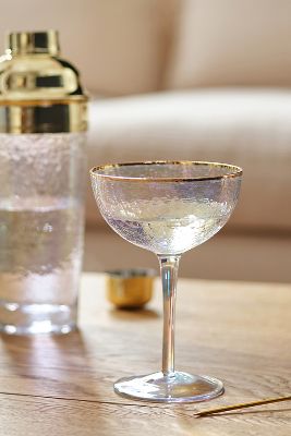 Zaza Lustered Coupe Glasses, Set of 4