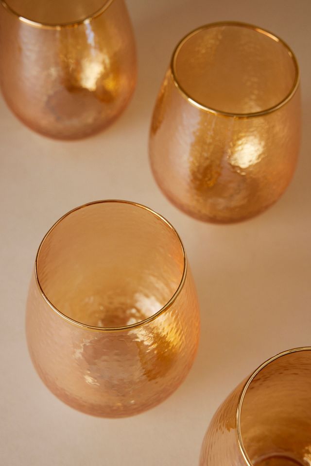 Zaza Lustered Stemless Wine Glasses, Set of 4 #1