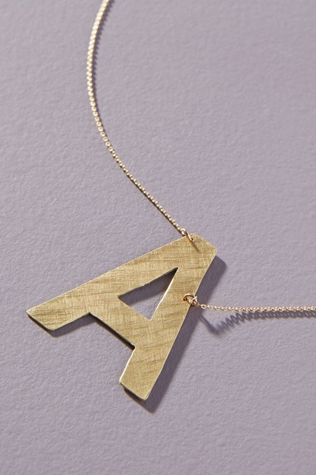 Block Monogram Necklace #1