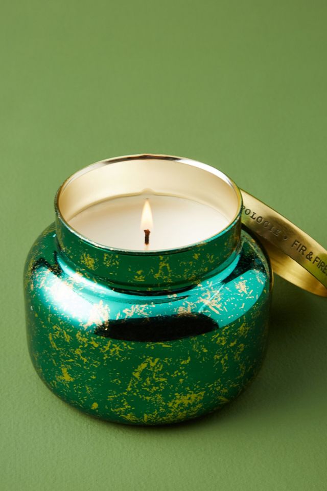 Capri Blue Fir & Firewood Jar Candle #1