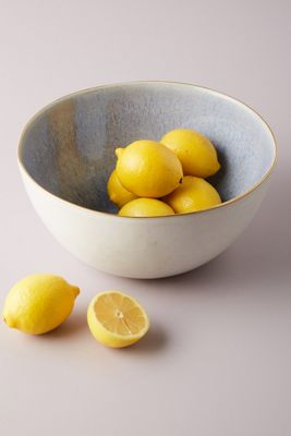 Gilded Lilac Serving Bowl