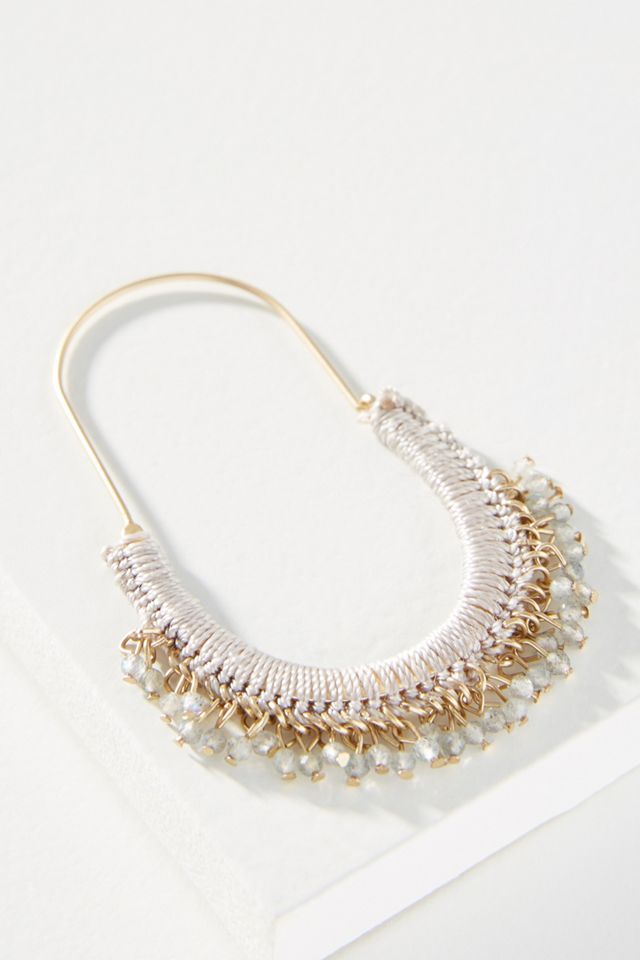 Halen Fringed Hoop Earrings #1