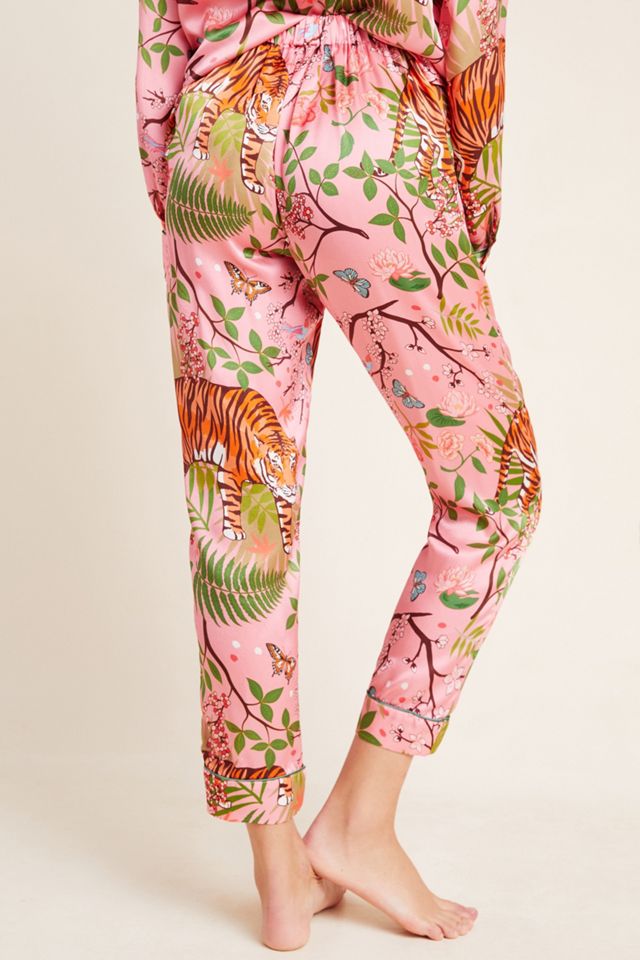 Karen Mabon Tiger Blossom Silk Sleep Pants #1