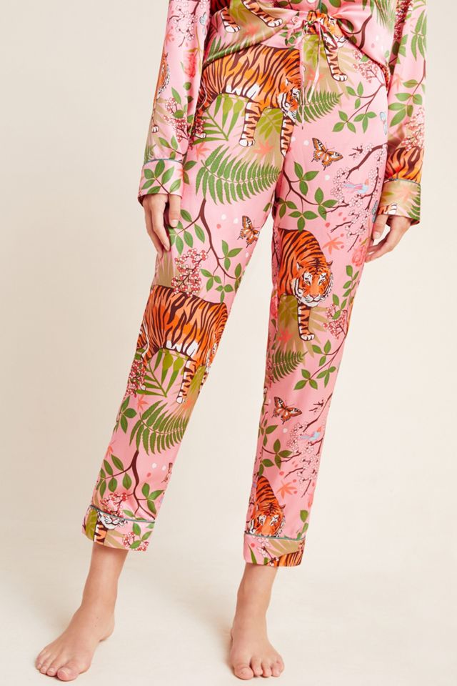 Karen Mabon Tiger Blossom Silk Sleep Pants #3