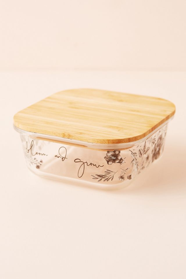 Botanical Glass Storage Container