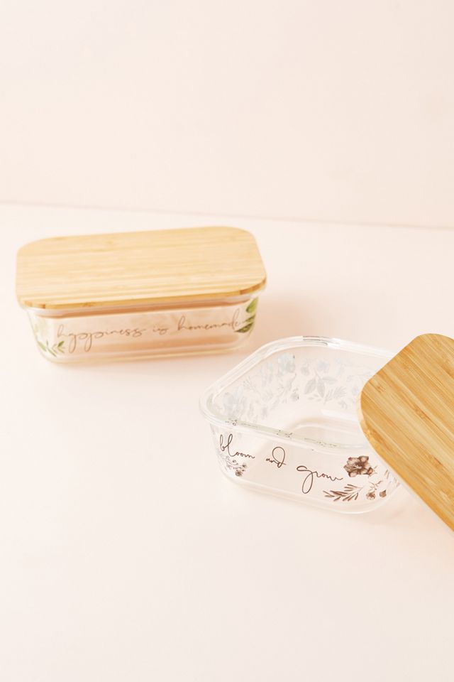 Large Botanical Glass Storage Container #2