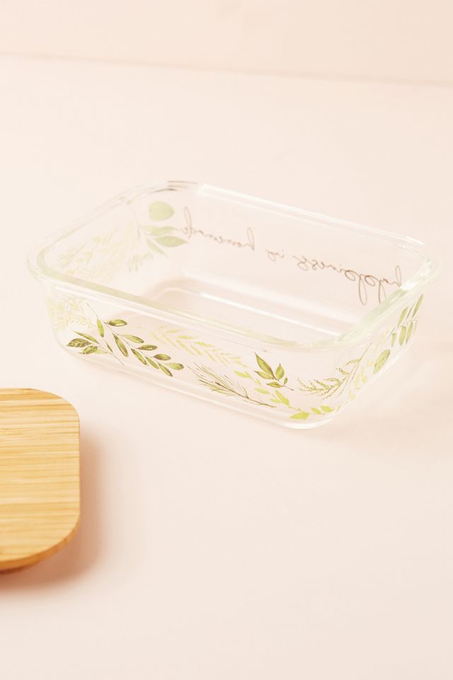 Large Botanical Glass Storage Container #1