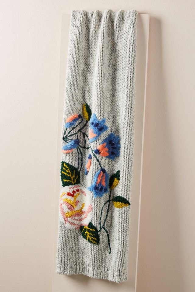 Nathalie Lete Luxembourg Embroidered Scarf | Anthropologie