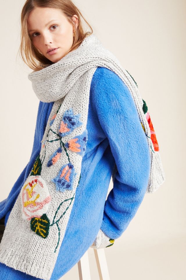 Nathalie Lete Luxembourg Embroidered Scarf | Anthropologie