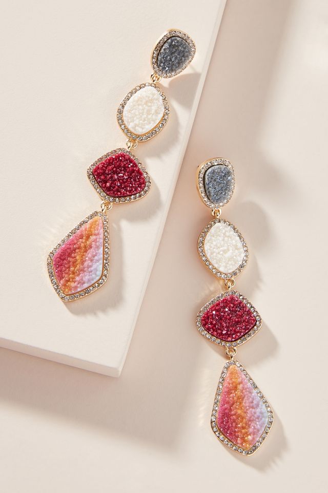 Druzy earrings anthropologie hot sale
