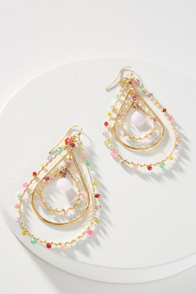 Anthropologie Beaded Sparkler Drop ピアス Anthropologie Beaded Sparkler Drop ピアス