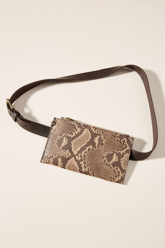 Snake print belt bag hot sale
