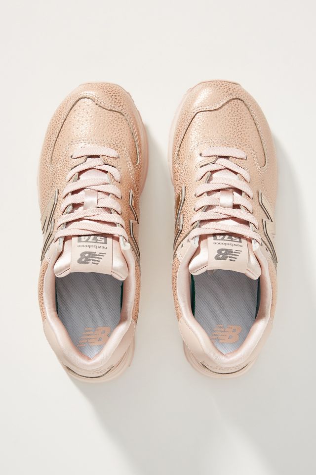 New balance 574 rose gold metallic best sale