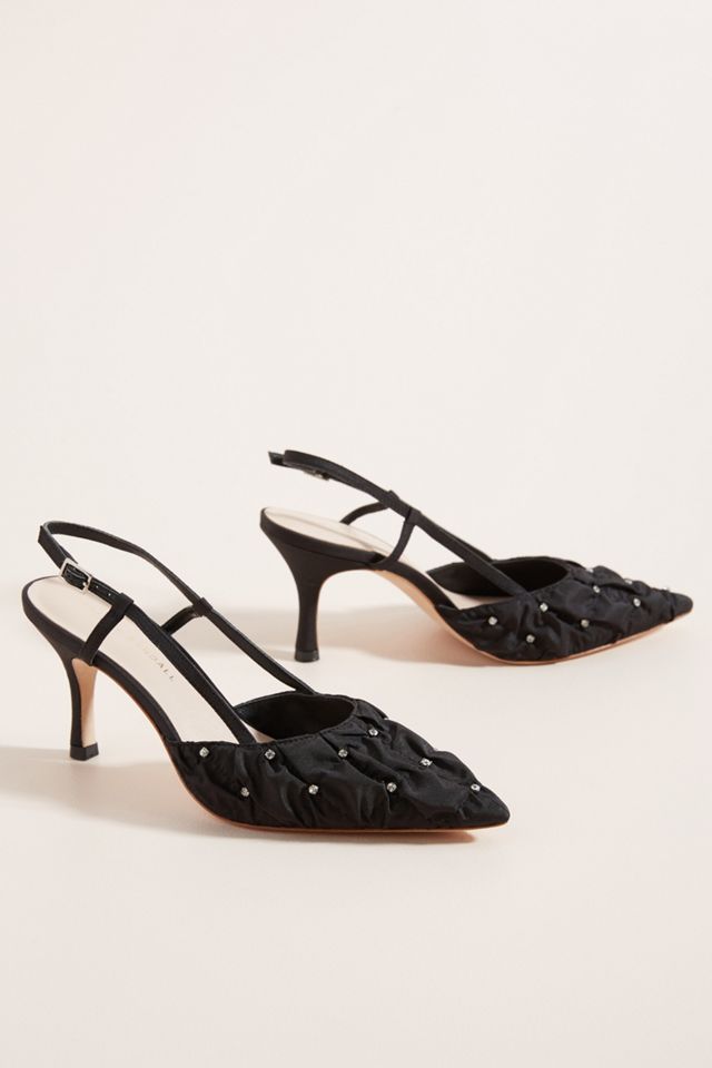 Loeffler Randall Athea Silk Slingback Heels #1