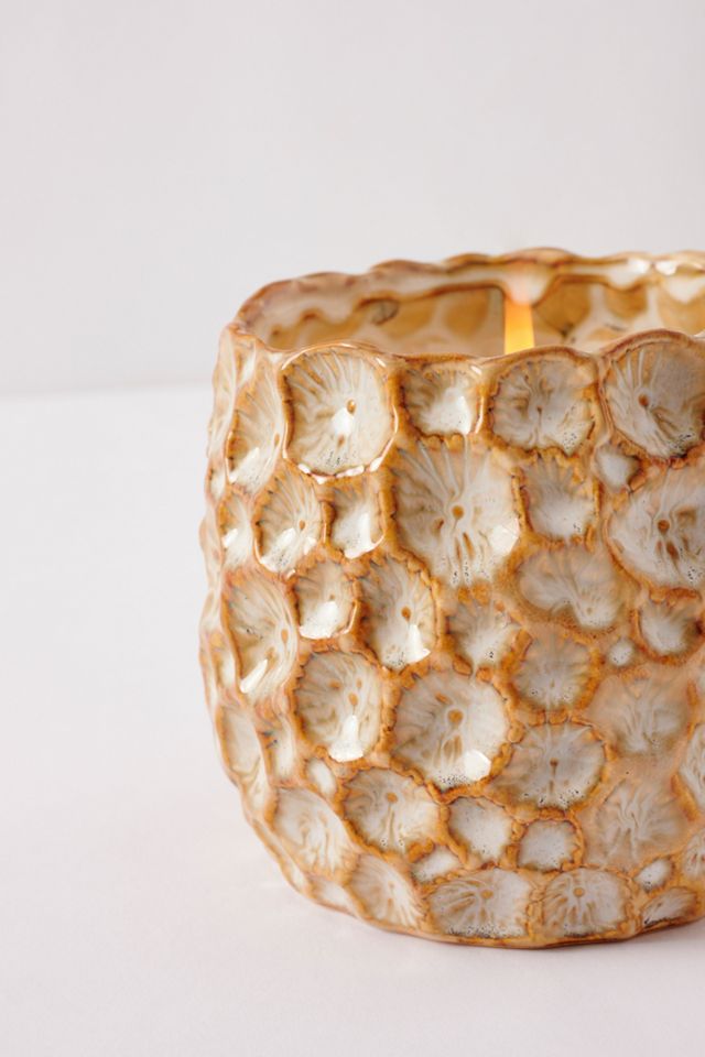 Honeycomb Textured Glass Candle #4