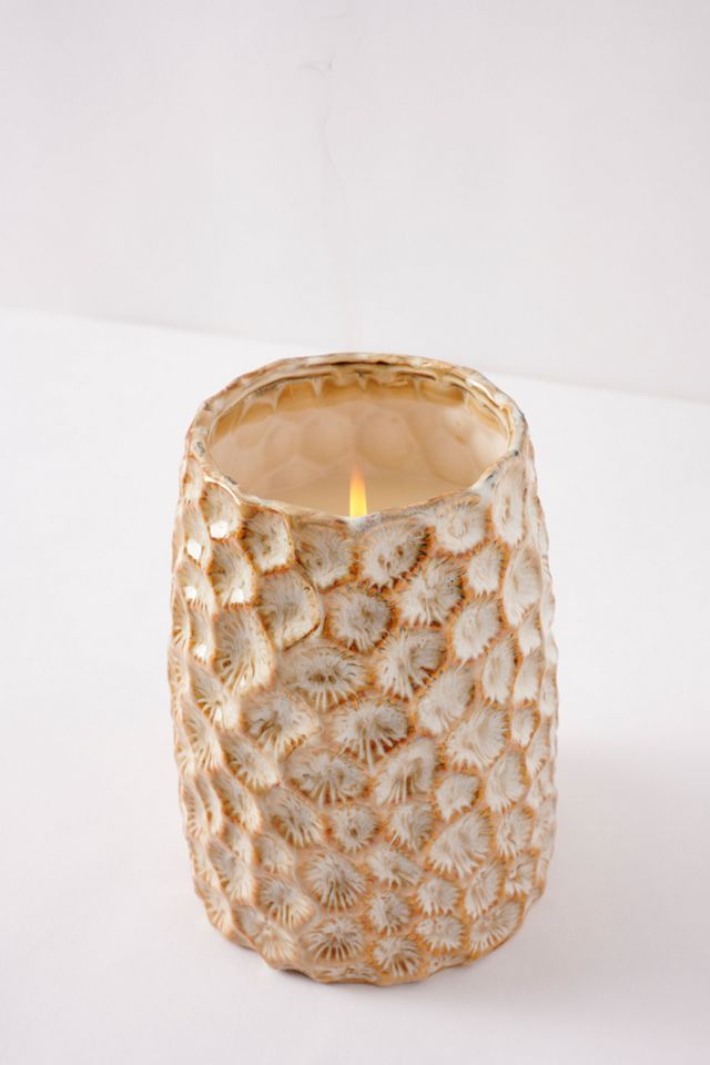 Honeycomb Textured Glass Candle #5