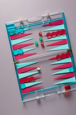 Sunnylife Lucite Backgammon Game