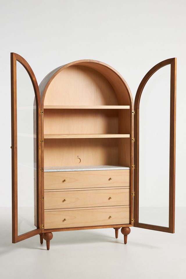 
The Fern Marble Top Three-Drawer Storage Cabinet