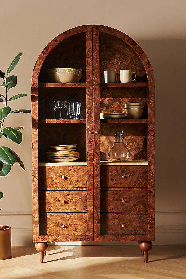 Fern Ash Wood Storage Cabinet