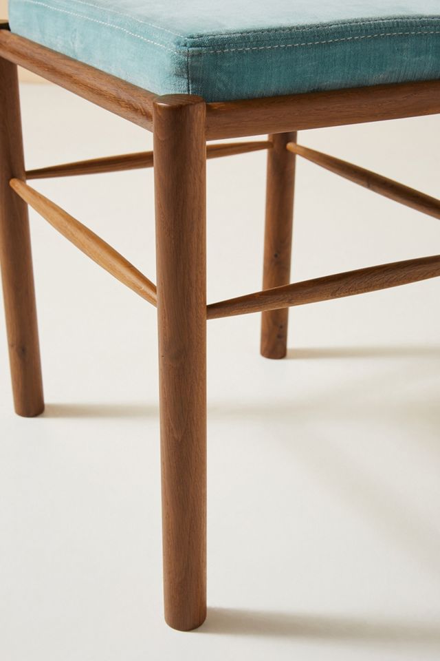 Velvet Bernadette Vanity Stool #4