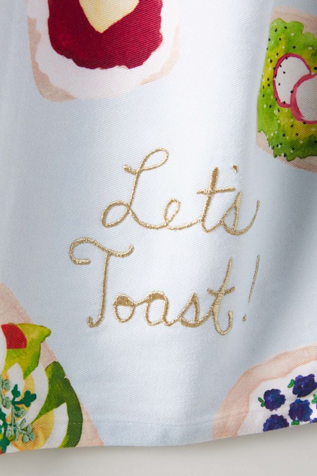 Carly Home Let's Toast Dish Towel #1
