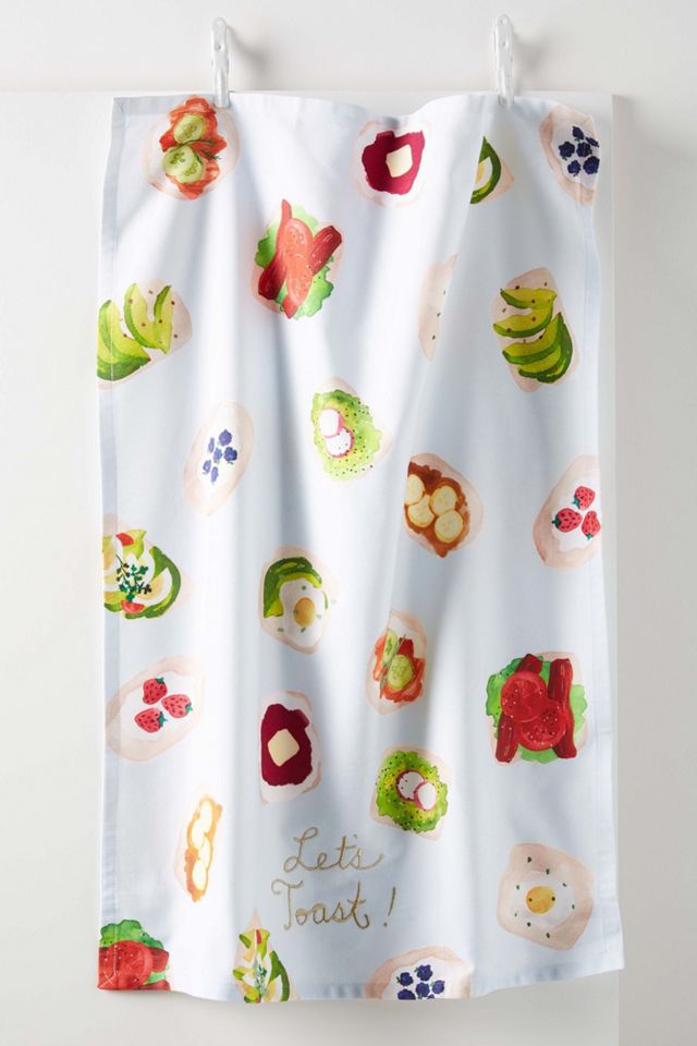 Carly Home Let's Toast Dish Towel