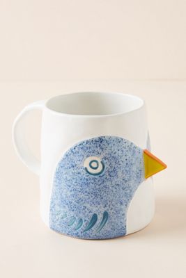 Handpainted Bird Mug