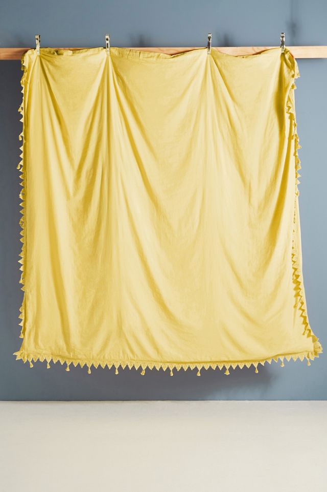 Scalloped Crochet Cotton-Linen Duvet Cover #2
