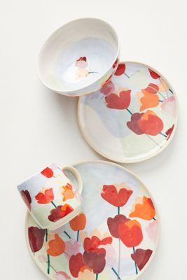 Tulip Dinner Plates, Set of 4