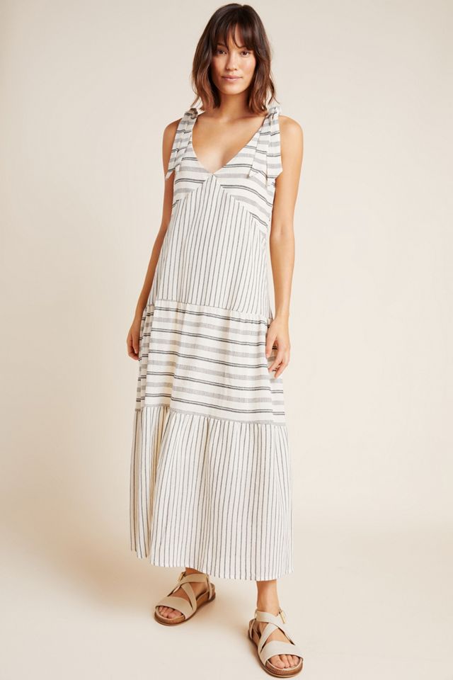 Amelia Tie-Strap Maxi Dress