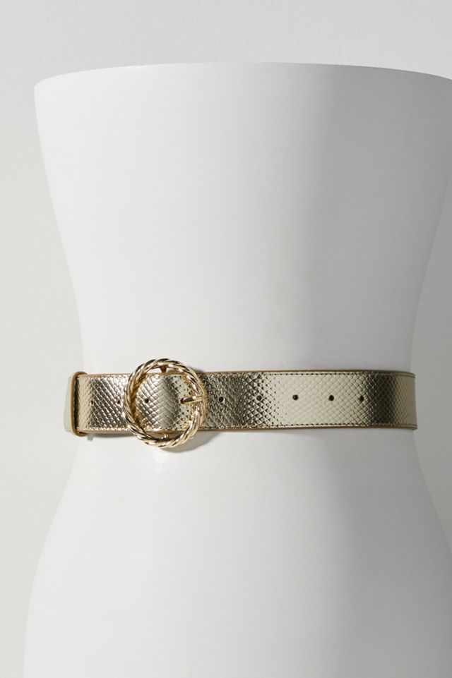 Loeffler Randall Leo Metallic Belt | Anthropologie display picture 1