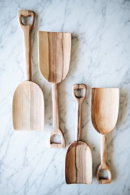 Shop Connected Goods Wild Olive Wood Kitchen Bin Shovel