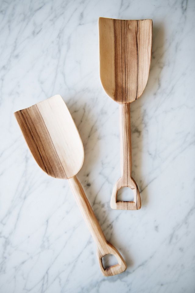 Roan Iris Wild Olive Wood Kitchen Bin Shovel #1