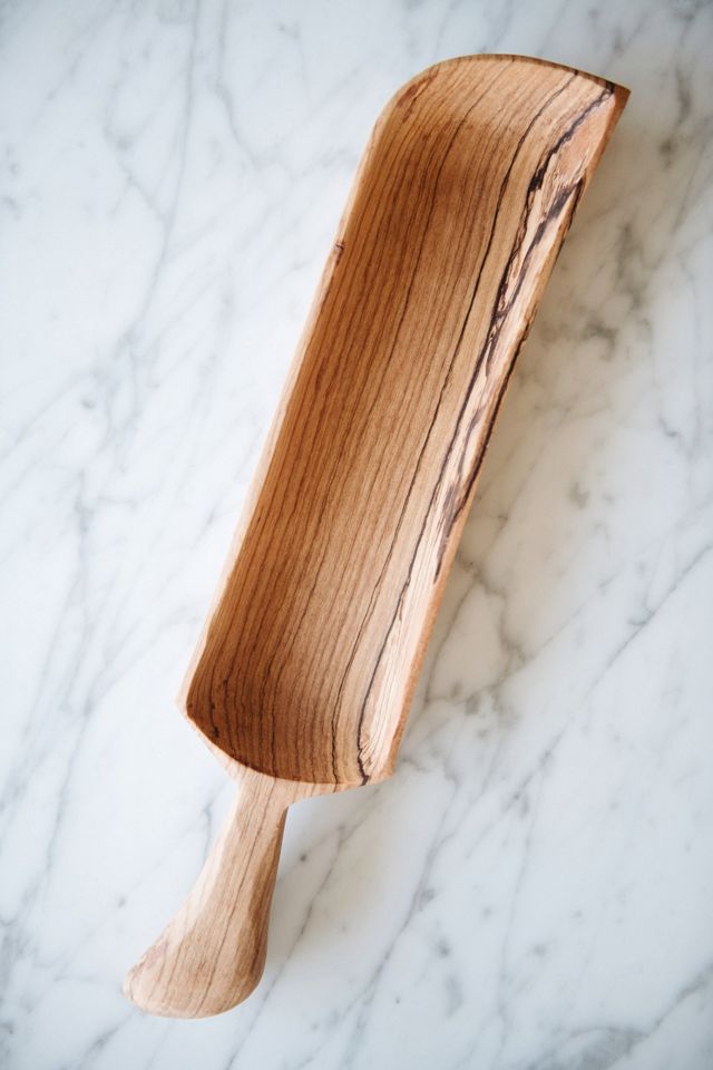 Connected Goods Wild Olive Wood Handled Cracker Tray