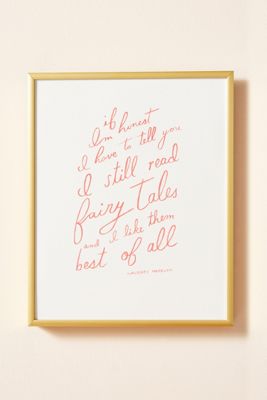 I Still Read Fairy Tales Wall Art