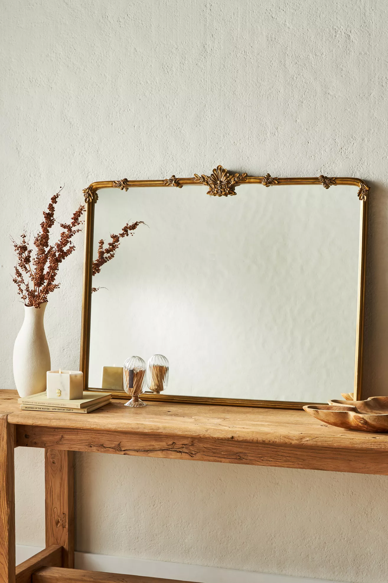 Cecilia Floral Emblem Mantel Mirror