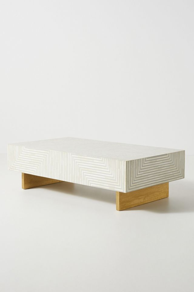 Savi Striped Inlay Petite Coffee Table #2