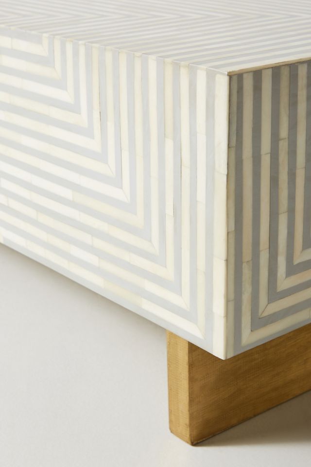 Savi Striped Inlay Petite Coffee Table #4