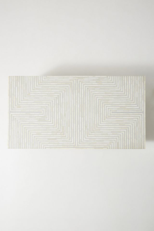 Savi Striped Inlay Petite Coffee Table #5