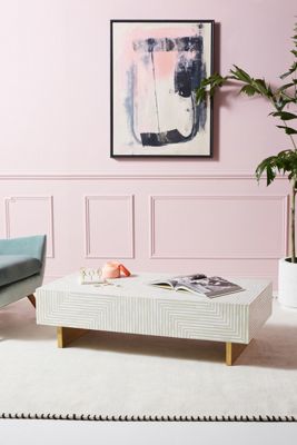 Savi Striped Inlay Petite Coffee Table