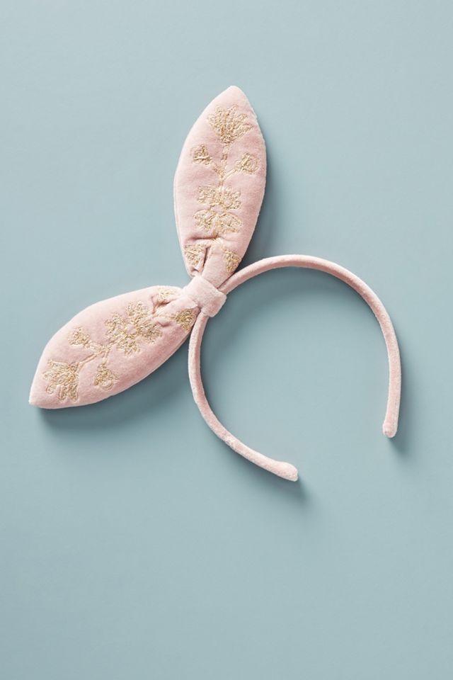 Velveteen Bunny Ears Headband #1
