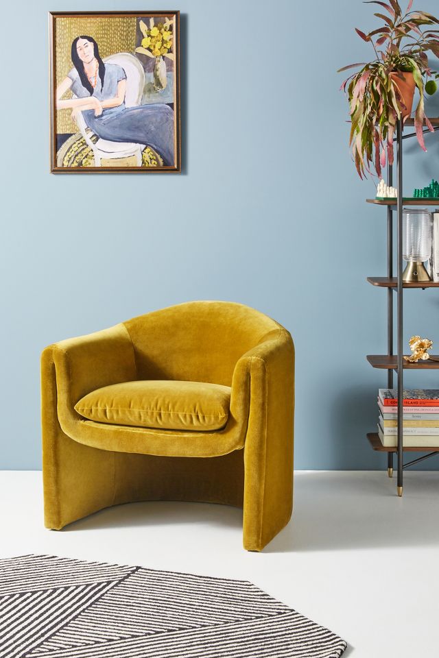 Velvet discount modern chair