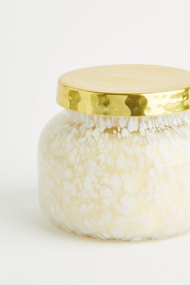 Capri Blue Confetti Glass Candle #1