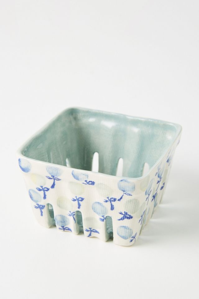 Cestino di Ceramica Floreale per Frutti di Bosco #2