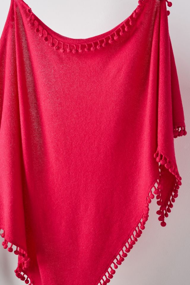 Pommed Cashmere Triangle Scarf #1