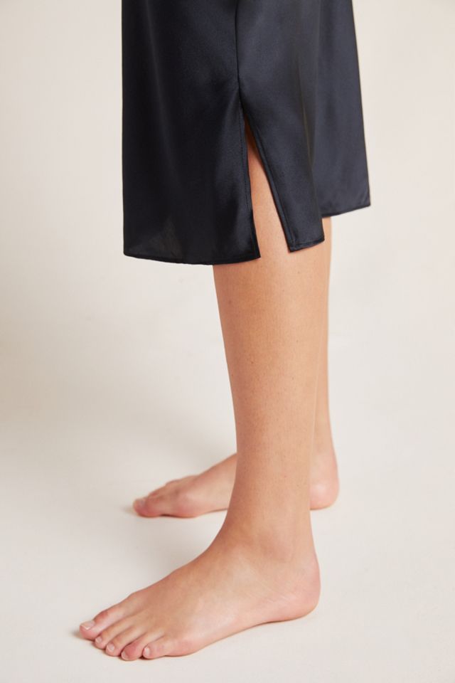 Raven Silk Slip Dress #2