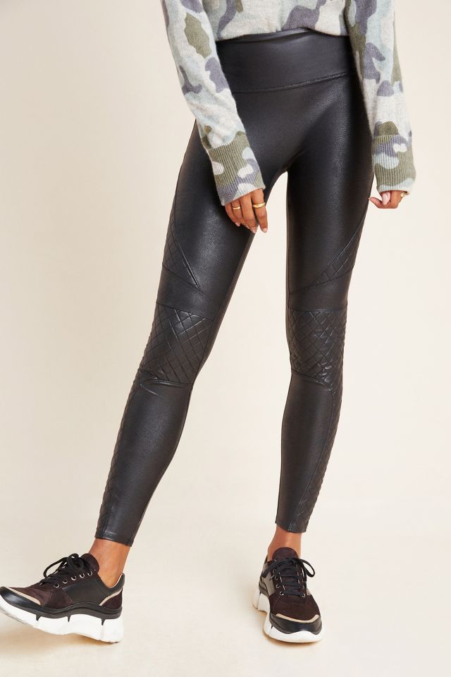 Faux Leather Quilted Leggings